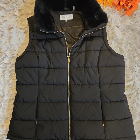 Calvin Klein Collection Black Vest with Gold Details - Picture 1 of 5